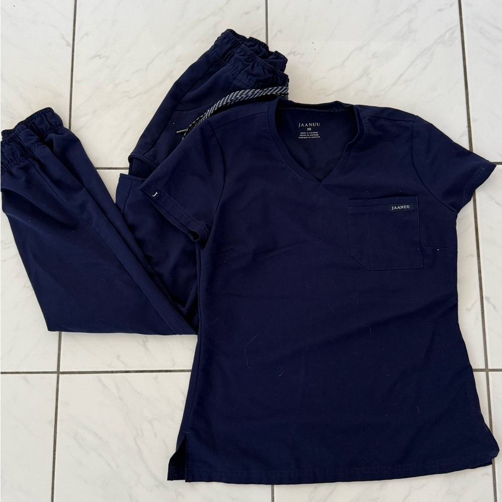 Jaanuu Navy Blue Scrub Set